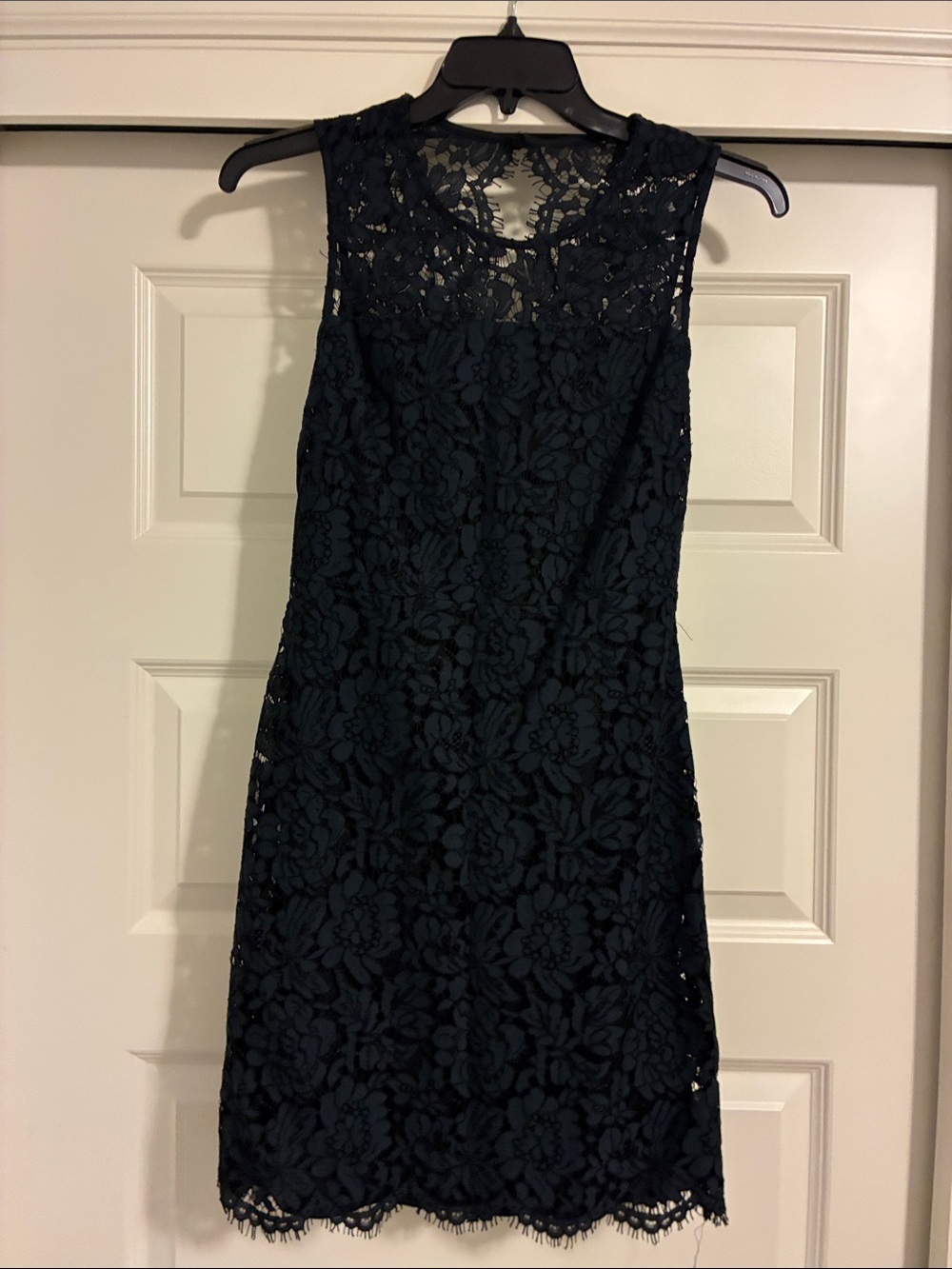 Banana Republic Factory Navy Floral Lace Midi Dress